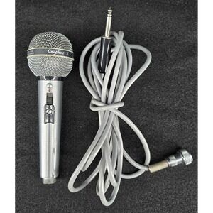 Vtg Shure PE 585 Unisphere A Dynamic Microphone w/ Cord On/Off Switch Silver